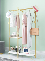 Nordic Marble Cloister Hood Bedroom Falling Subway Art Versatile Containing Clothes Hanger Modern Light Lavish Clothing Shelf