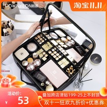 Lang Yan cosmetic bag with mirror female makeup artist Professional Box large capacity portable storage box home travel