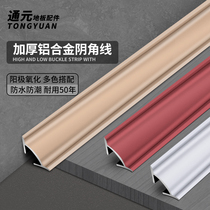 Aluminum alloy negative corner line living room ceiling decorative strip wood floor edge strip stainless steel triangle strip closing strip self-adhesive