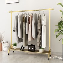 Single pole drying hanger hanging clothes shelf floor bedroom balcony shelf household net red coat rack pulley