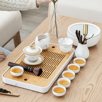 Top Xin Kung Fu tea set office tea Home guest Small set DeHua white porcelain living room Chinese tea cup