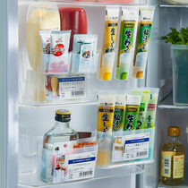 Japan imported refrigerator side door storage box sauce storage rack salad sauce mustard sauce upside down storage rack seasoning rack
