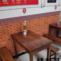 Wall wall stickers imitation brick wallpaper self-adhesive shop Restaurant Restaurant barbecue waterproof moisture-proof corridor wall skirt wallpaper