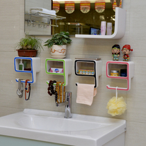 Creative sucker soap box magic no trace suction Wall soap box digital 9 bathroom toilet rack