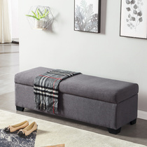 Removable and washable fabric rectangular small sofa stool storage test shoe stool long stool clothing store long bar storage bed end
