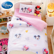 Childrens kindergarten quilt three-piece set baby velvet quilt baby nap coral velvet six-piece set with core autumn and winter