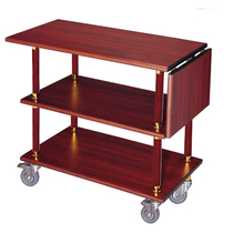 High-grade solid wood three-layer service car hotel kitchen trolley restaurant wine truck dining car wheel dessert dessert snack car