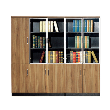 定制重庆办公室文件柜子落地文件柜资料柜透明玻璃门书柜