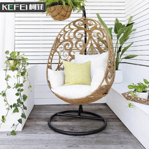 Swing hanging chair rocking basket chair hanging basket Blue Room Balcony off chair home birds nest bed hanging cage net red rattan Outdoor