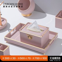  Light luxury living room desktop tissue box storage decoration high-end jewelry box storage home decoration housewarming new home gifts