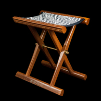 Shandong solid wood Mazza Mazza jujube wood Mazha folding portable chair change shoes stool stool fishing for the elderly gifts