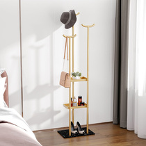 Wrought iron indoor hanger floor bedroom light luxury coat rack clothes rack clothes shelf household storage small storage hanger