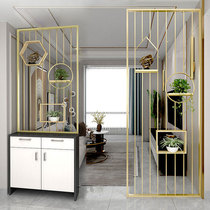 Nordic screen partition Modern simple home decoration rack Guest restaurant washstand creative hollow screen shelf