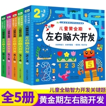 Early education potential left and right brain development 2-3-5-6 years old young children connected kindergarten preschool preschool teaching materials