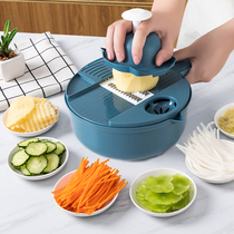 Multifunctional vegetable cutter for potato cutting and shredded artifact household potato chip machine rubbing radish grater kitchen artifact