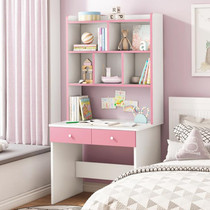 Childrens learning table simple home desk bookshelf one desk bedroom student writing table boys and girls work table