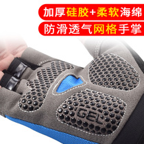 Cycling Half Finger Gloves Cycling Silicone Anti-slip Shock Absorbing Gloves Spinning Cycling Breathable Gloves Men