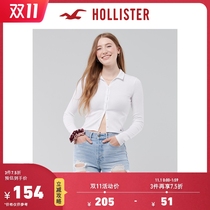 Hollister2020 winter new product ribbed knitted button top women 307246-1