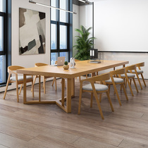 Nordic Solid Wood Conference Table Minimalist Modern Desk Long Table Bench Desk Desk Chair Desk Training Table Table And Chairs