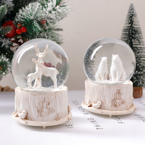 Music box eight sounds send girls starry sky crystal ball send best friend girlfriend snowflake glowing birthday Valentines Day gift