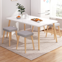 Rental room table for dinner household table small apartment modern small table rectangular simple Nordic dining table