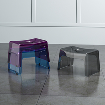 Changing shoes stool Home doorway light lavish minimalist around the door Stool Plastic Stools Transparent Bathroom Small Stool Short Stool Wearing stool