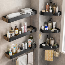 Toilet bathroom shelf non-perforated toilet toilet toilet toilet table triangle storage shelf bath wall-mounted