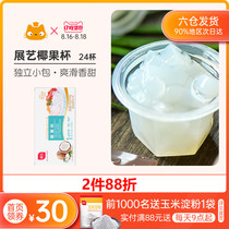 Zhanyi coconut fruit grains 960g A total of 24 cups coconut pulp jelly pudding Snacks Dessert Pearl milk tea special baking material