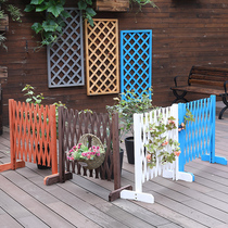 Outdoor anticorrosive wood fence fence fence partition outdoor balcony garden courtyard decoration guardrail climbing rattan flower shelf