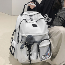 ins original design wave mens school girls Korean version day college students backpack junior high school large capacity light double shoulder bag