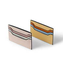 Small Ck Ultra Slim Card Lady Genuine Leather Small one-piece card clamping thin section Driving License High-end Delicate and Delicate Pins