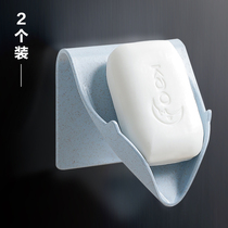 Drain soap box rack vertical wall-mounted non-perforated soap box toilet bathroom rack household soap rack