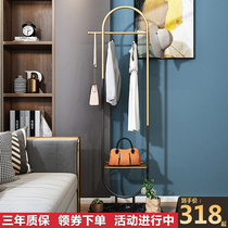 Light luxury coat rack home bedroom creative Nordic door floor hanger cloakroom hotel marble hanger
