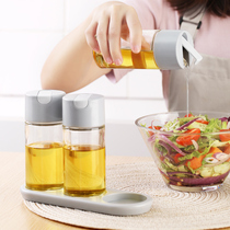 Japanese glass oil pot set oil bottle oil tank leak-proof kitchen household automatic opening and closing soy sauce vinegar seasoning bottle mini