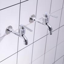 Mop pool faucet all copper household washing machine faucet one in two out extended Wall type single cold water nozzle splash protection