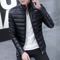 New PU leather padded coat for men in winter