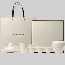 Kung Fu tea set set household ceramic tea set set set whole set of handmade ceramic teapot tea cup built kettle