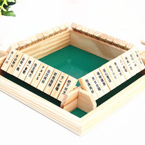 Wooden Waterproof Four-sided Digital Flip Liquor Rip Liquor Flip Drinking Wine Props KTV Bar Party Leisure Gambling Game