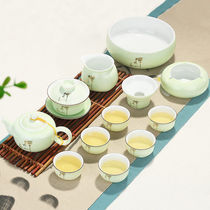 High-grade celadon tea set office home whole living room kung fu tea cup tea cup tea pot bowl ceramic simple