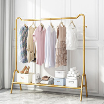 Light luxury drying rack household bedroom floor-to-ceiling Net red small clothes hat rack simple and strong durable hanging hanger Rod