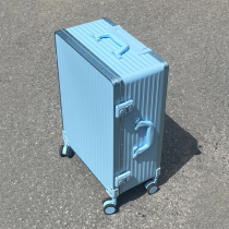 One-nine-open cover suitcase woman 26 mute universal wheel aluminum frame password suitcase net red ins pull bar box men 30