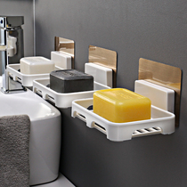 Soap box suction cup wall-mounted soap box creative drain toilet soap holder soap holder non-perforated soap box holder