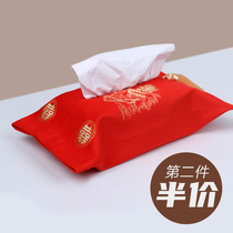 Wedding wedding towel set red cloth tissue bag wedding wedding banquet paper bag wedding room decoration tissue box