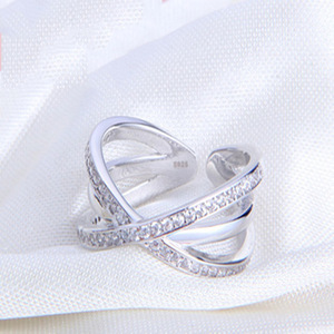 厂家直销我的前半生罗子君同款戒指环女多层镶钻简约个性日韩饰品