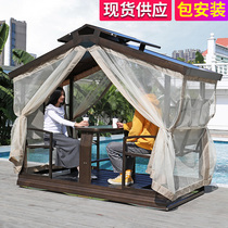 Outdoor swing Cradle chair Hanging chair Home balcony rocking chair Outdoor Courtyard swing Four-person terrace Leisure rocking chair