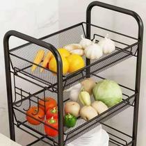 Vegetable storage rack trolley kitchen shelf floor-to-ceiling multi-storey bathroom bedroom vegetable storage rack household storage rack