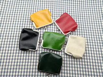 Shop Owner Handmade Oil Wax Leather Retro Buckle Zero Wallet Woman Small Mini Coin Bag Mouth Red Packet Containing Bag Headphone Bag