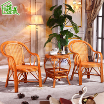 Real vine choreography Fujishioyi Leisure Café table and chairs Table Chairs Balcony Chairs Balcony Chairs Tea Table Three Sets