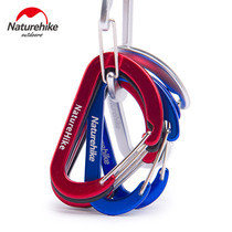 NH outdoor multifunctional mountaineering buckle adhesive hook quick hanging 4cm D aluminum alloy keychain backpack buckle safety buckle