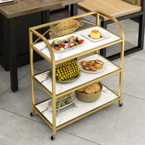 Hot pot food cart restaurant cart collection cart mobile kindergarten dining car shelf kitchen storage rack